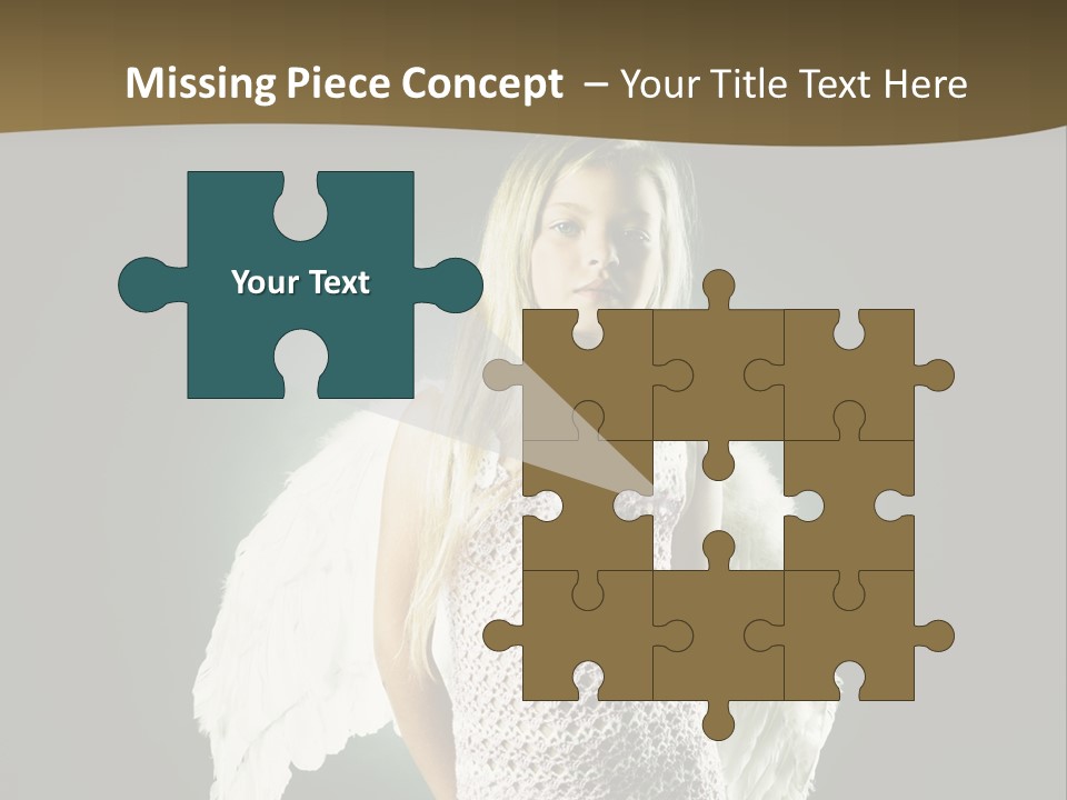 Kid Blond Portrait PowerPoint Template