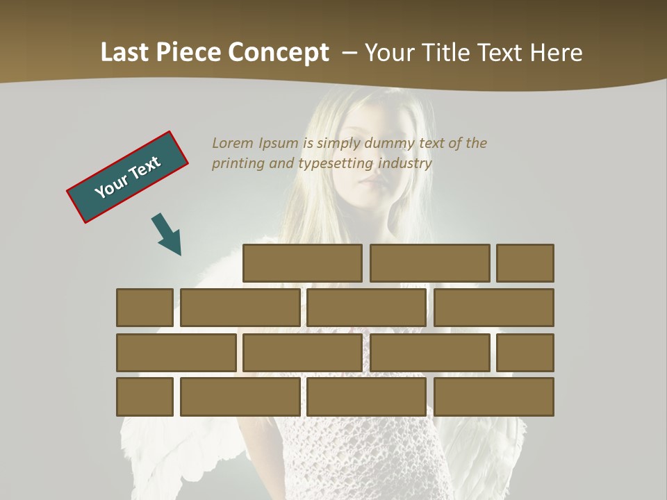 Kid Blond Portrait PowerPoint Template