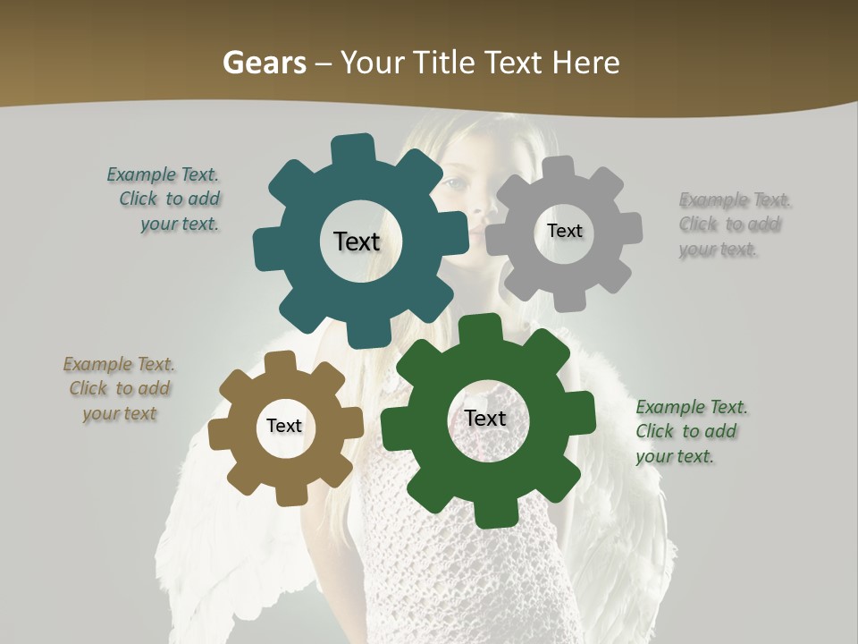 Kid Blond Portrait PowerPoint Template