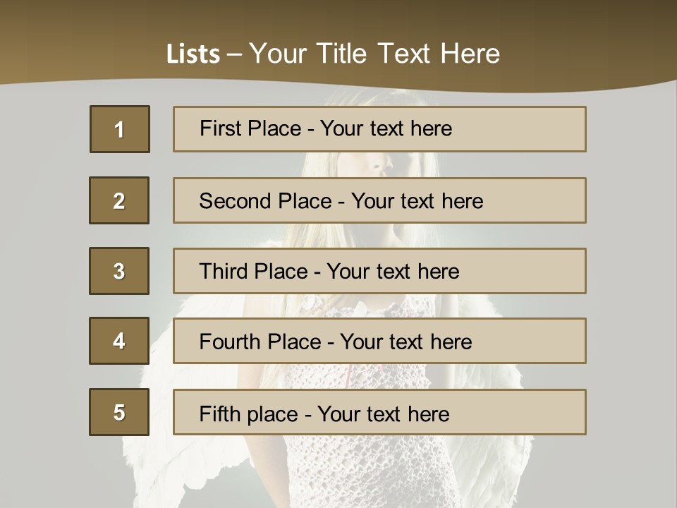 Kid Blond Portrait PowerPoint Template