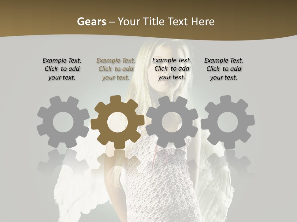 Kid Blond Portrait PowerPoint Template