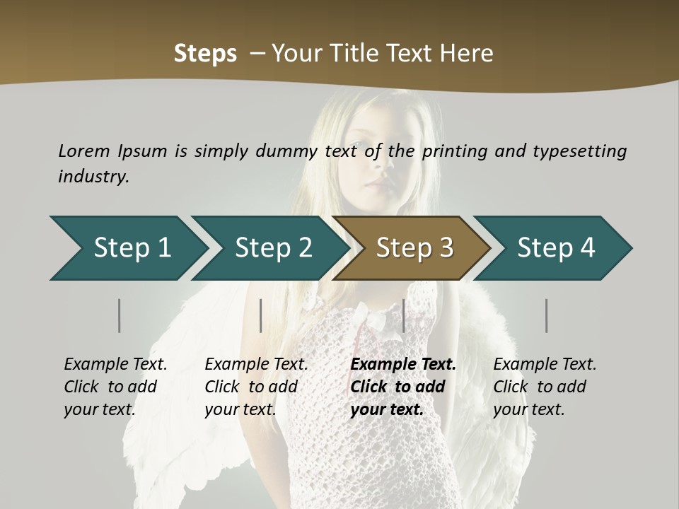 Kid Blond Portrait PowerPoint Template