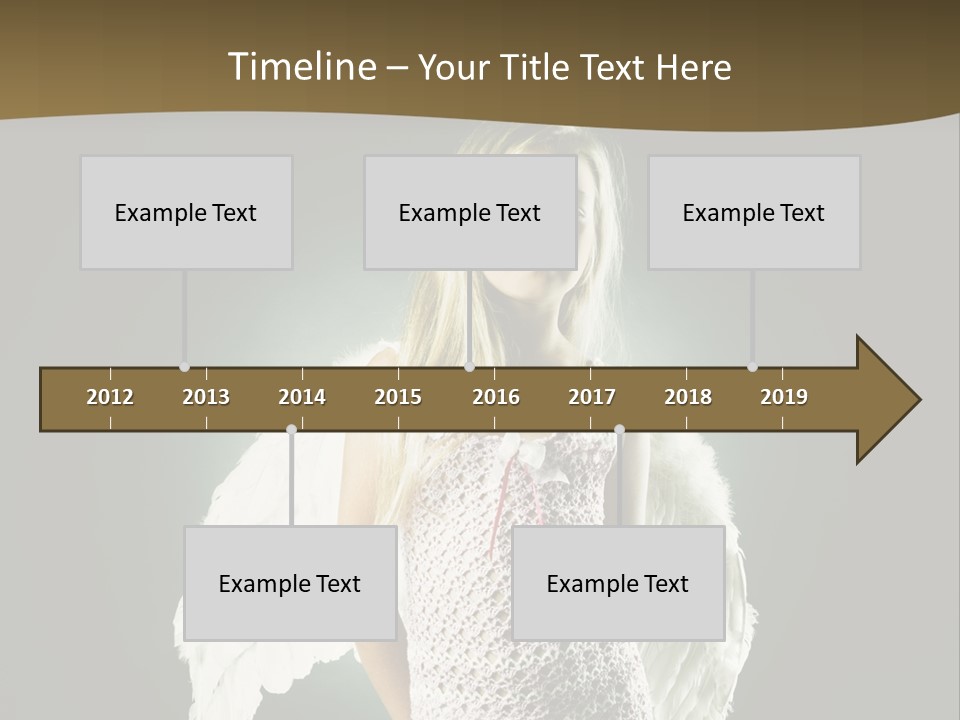 Kid Blond Portrait PowerPoint Template