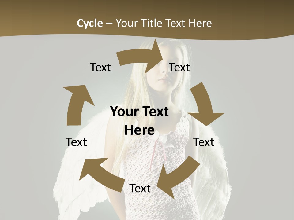 Kid Blond Portrait PowerPoint Template