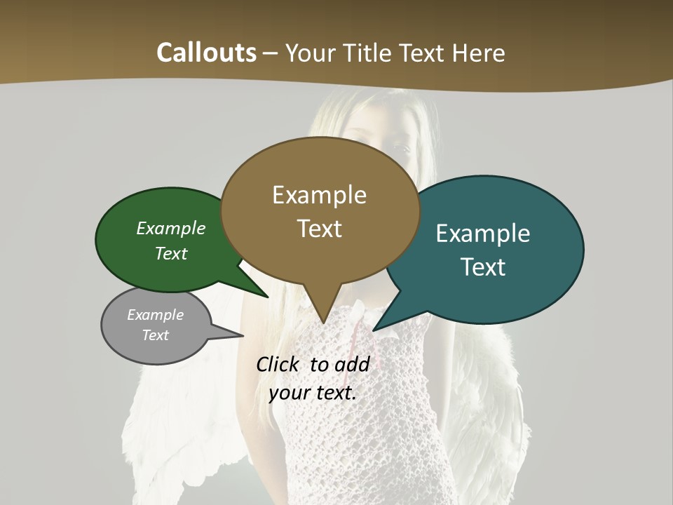 Kid Blond Portrait PowerPoint Template