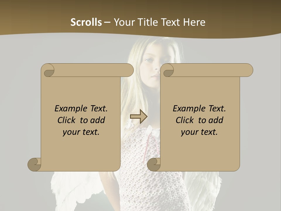 Kid Blond Portrait PowerPoint Template