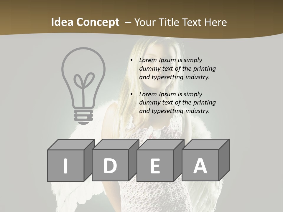 Kid Blond Portrait PowerPoint Template