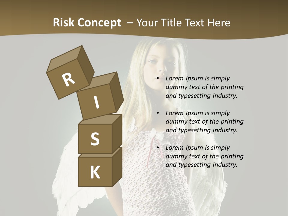 Kid Blond Portrait PowerPoint Template