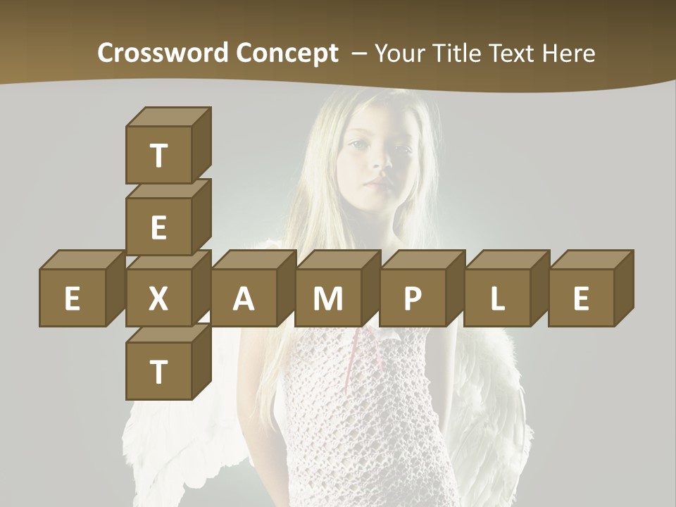 Kid Blond Portrait PowerPoint Template