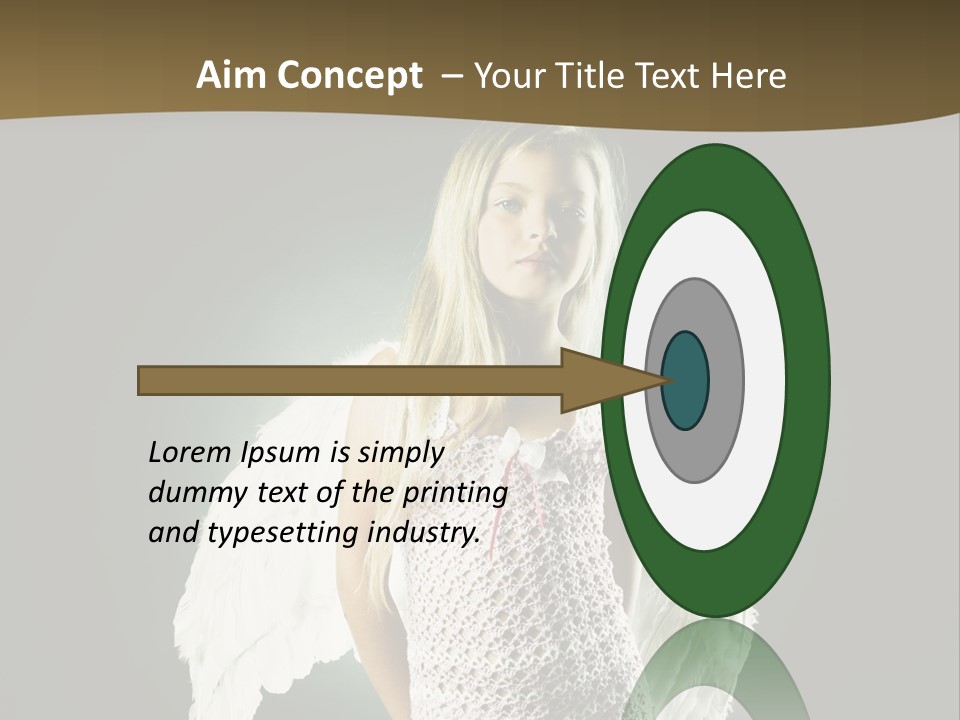 Kid Blond Portrait PowerPoint Template