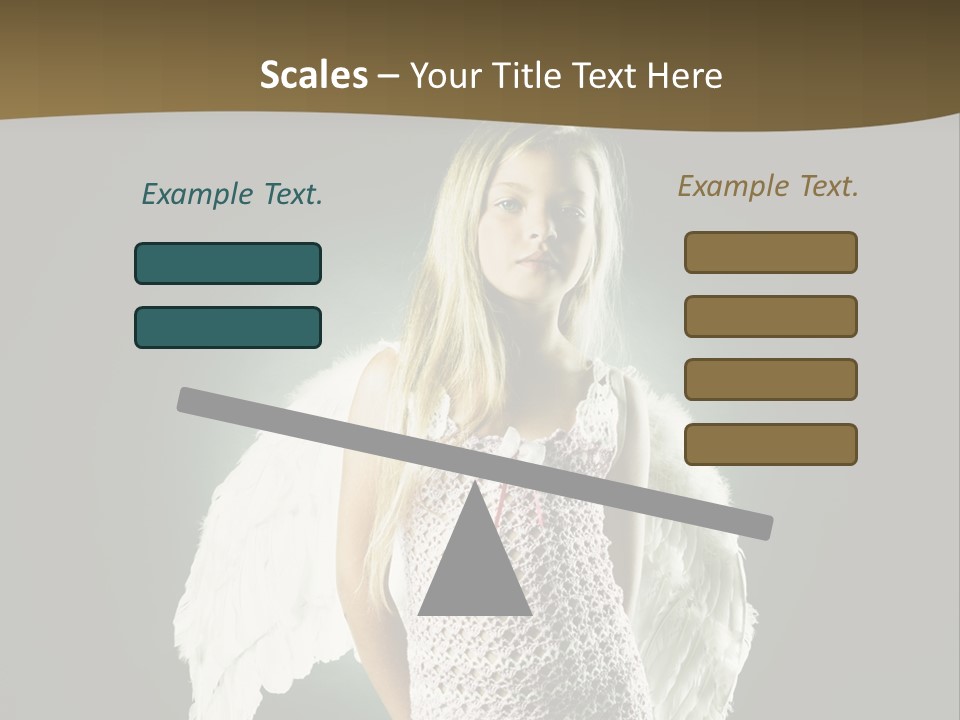 Kid Blond Portrait PowerPoint Template