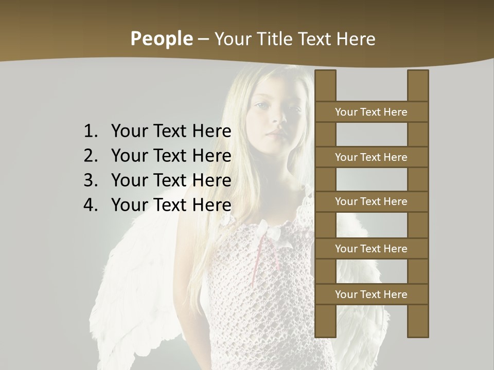 Kid Blond Portrait PowerPoint Template