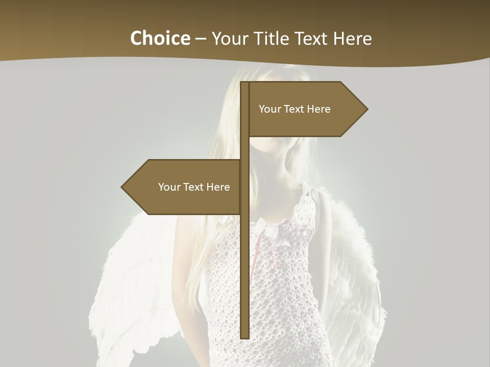 Kid Blond Portrait PowerPoint Template