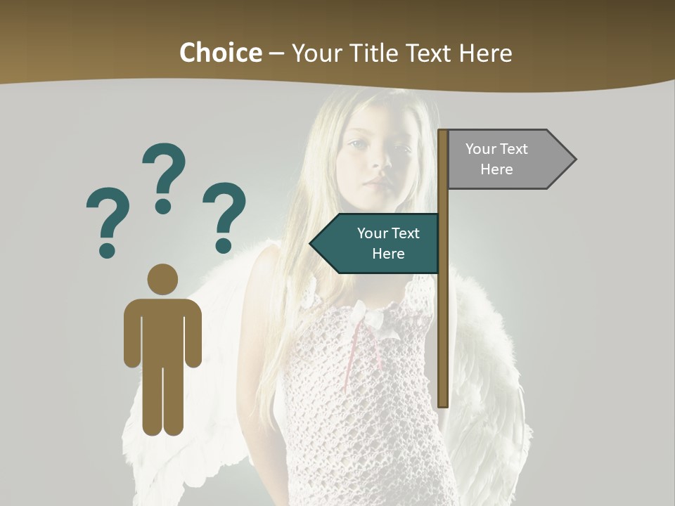 Kid Blond Portrait PowerPoint Template