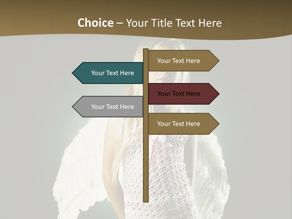 Kid Blond Portrait PowerPoint Template