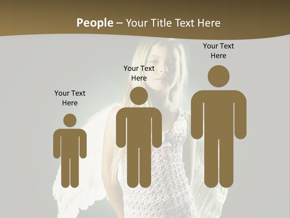 Kid Blond Portrait PowerPoint Template