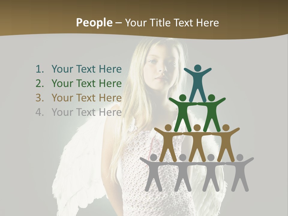 Kid Blond Portrait PowerPoint Template