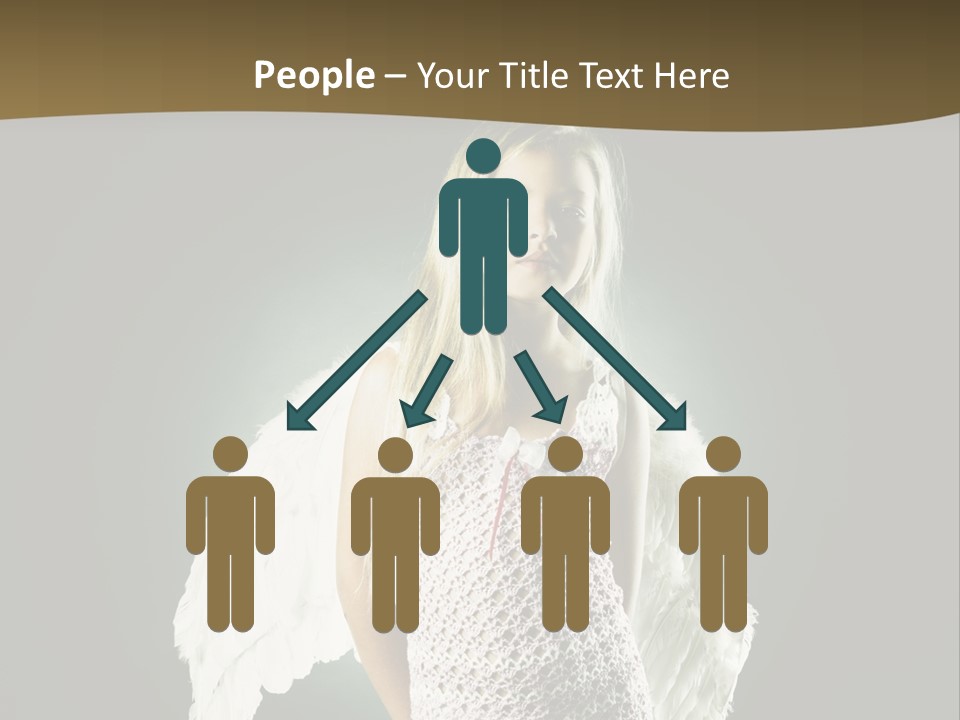 Kid Blond Portrait PowerPoint Template