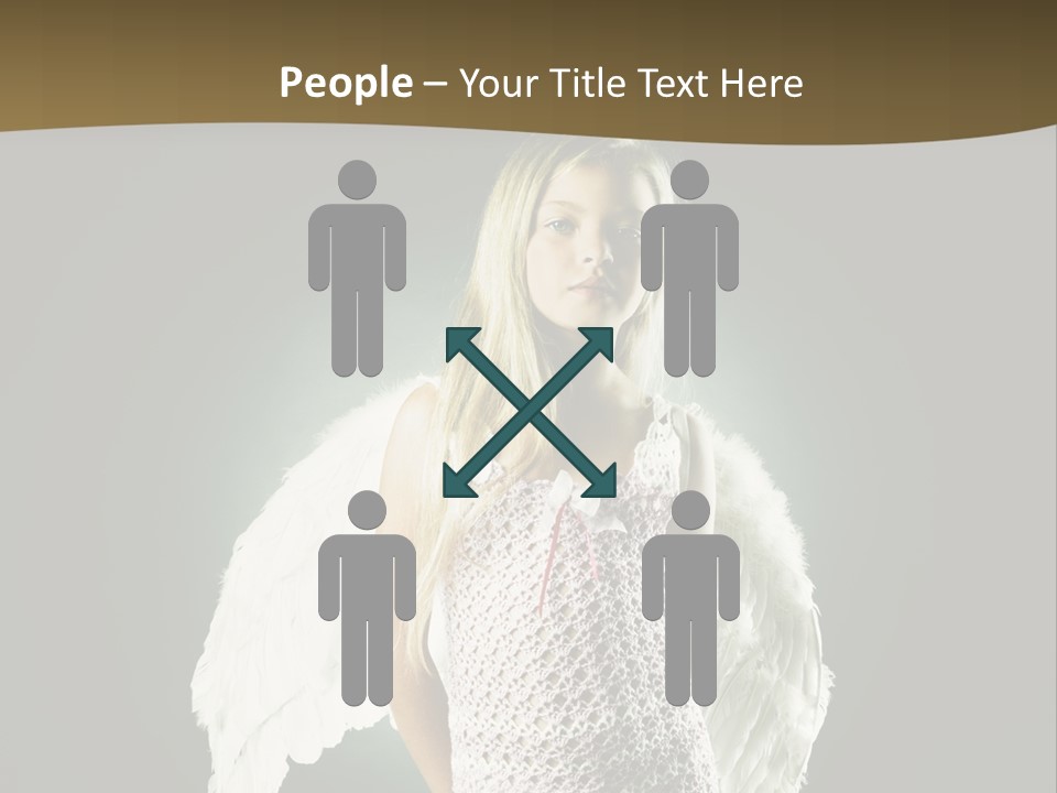 Kid Blond Portrait PowerPoint Template