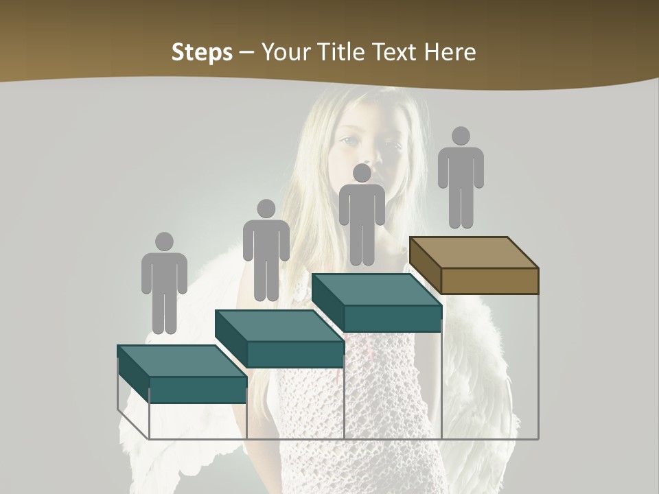 Kid Blond Portrait PowerPoint Template