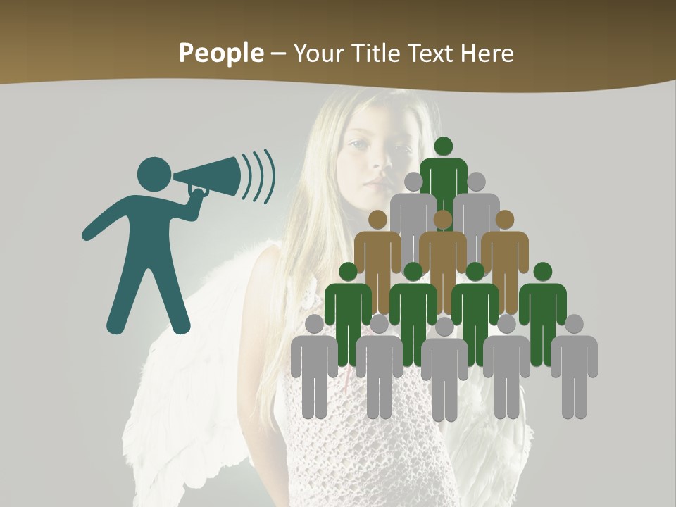 Kid Blond Portrait PowerPoint Template