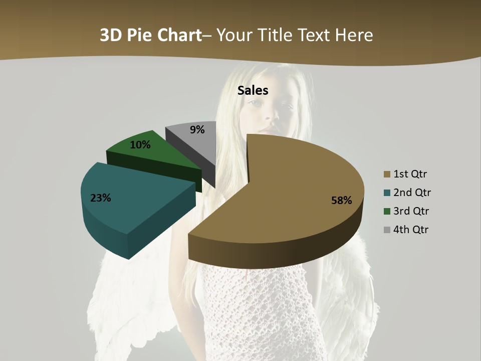 Kid Blond Portrait PowerPoint Template