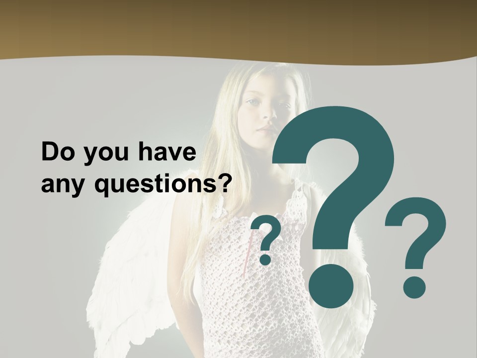 Kid Blond Portrait PowerPoint Template