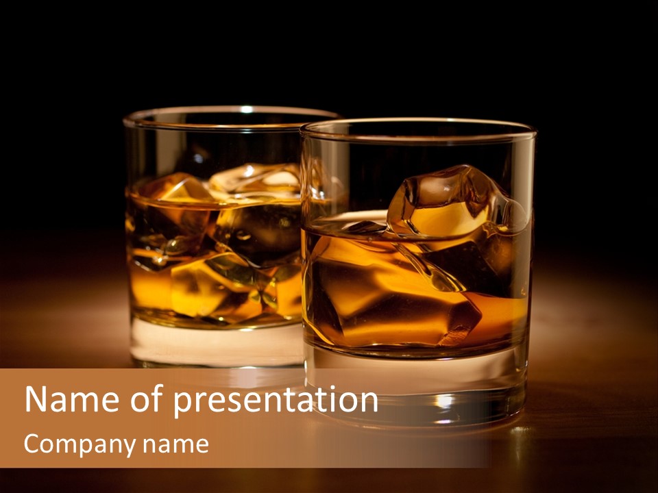 Water Drink Whiskey PowerPoint Template