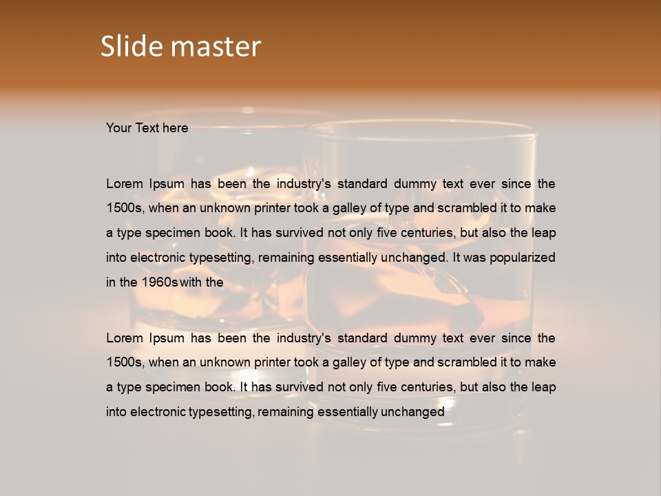 Water Drink Whiskey PowerPoint Template