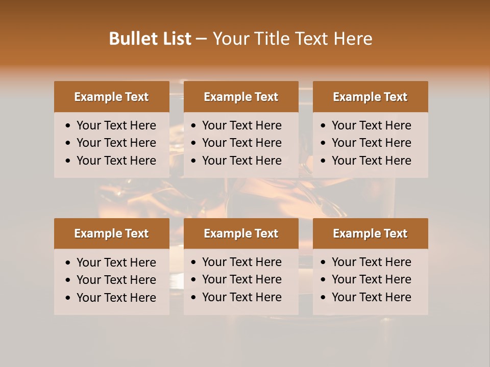 Water Drink Whiskey PowerPoint Template