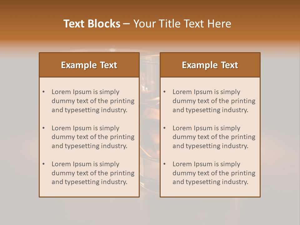 Water Drink Whiskey PowerPoint Template