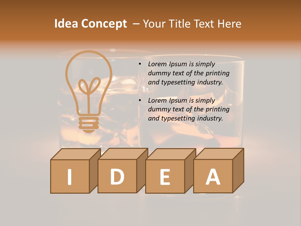 Water Drink Whiskey PowerPoint Template