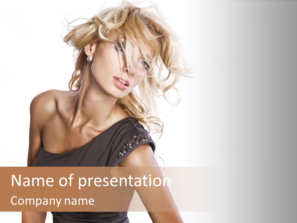 Hairstyle Y Sensual PowerPoint Template