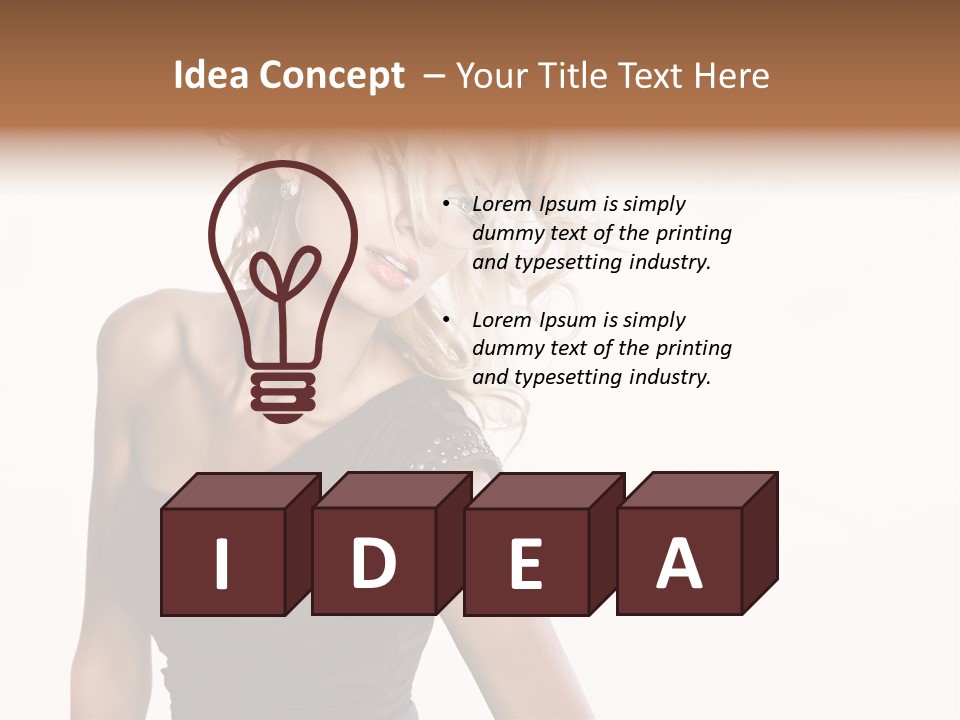 Hairstyle Y Sensual PowerPoint Template