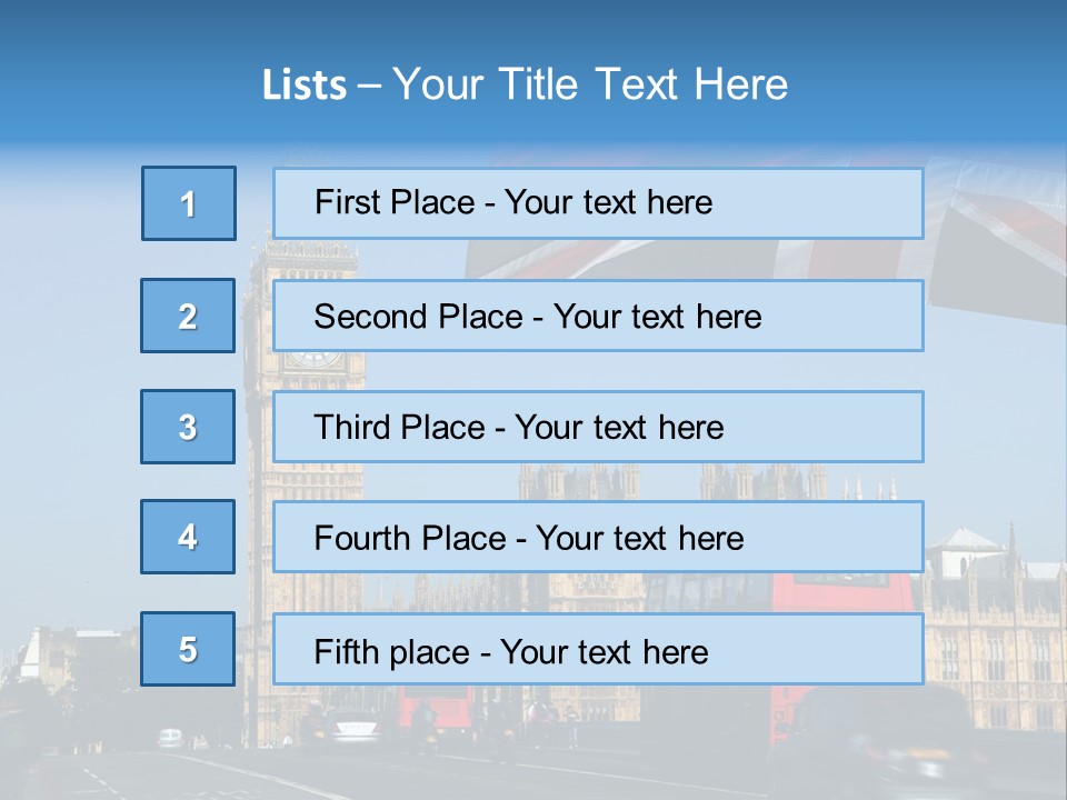 Tower Famous Westminster PowerPoint Template
