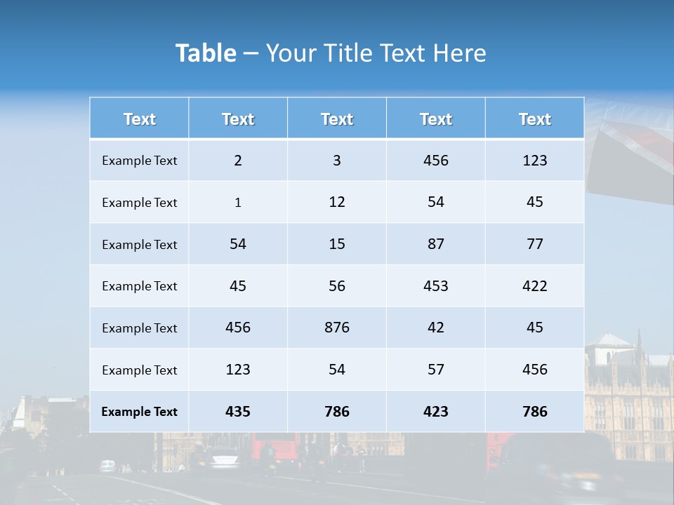 Tower Famous Westminster PowerPoint Template