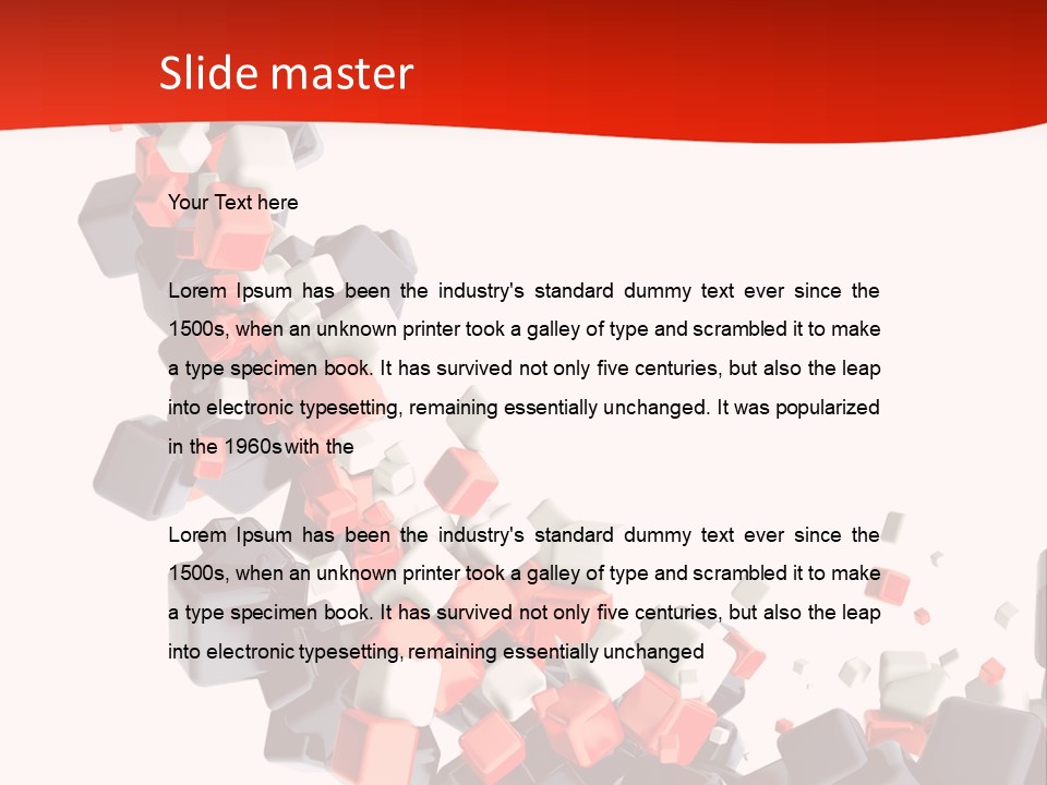 Decoration Chaos Cube PowerPoint Template