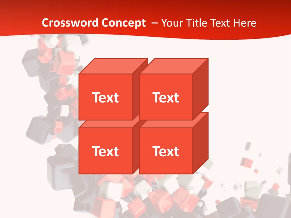 Decoration Chaos Cube PowerPoint Template