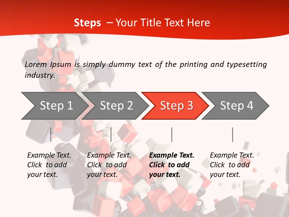 Decoration Chaos Cube PowerPoint Template