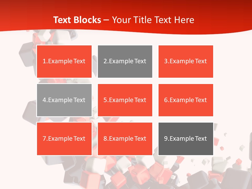 Decoration Chaos Cube PowerPoint Template