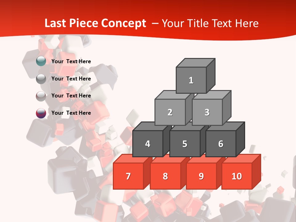 Decoration Chaos Cube PowerPoint Template