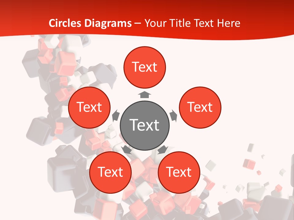 Decoration Chaos Cube PowerPoint Template