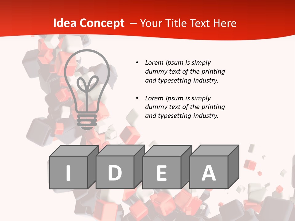 Decoration Chaos Cube PowerPoint Template