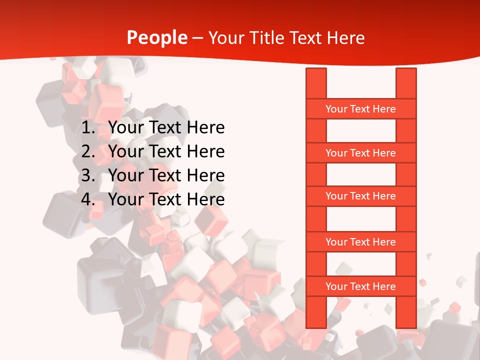 Decoration Chaos Cube PowerPoint Template