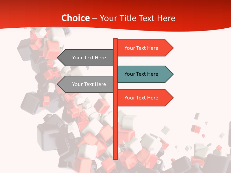 Decoration Chaos Cube PowerPoint Template