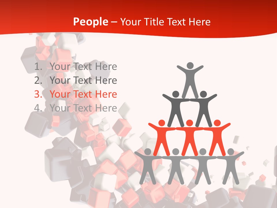 Decoration Chaos Cube PowerPoint Template