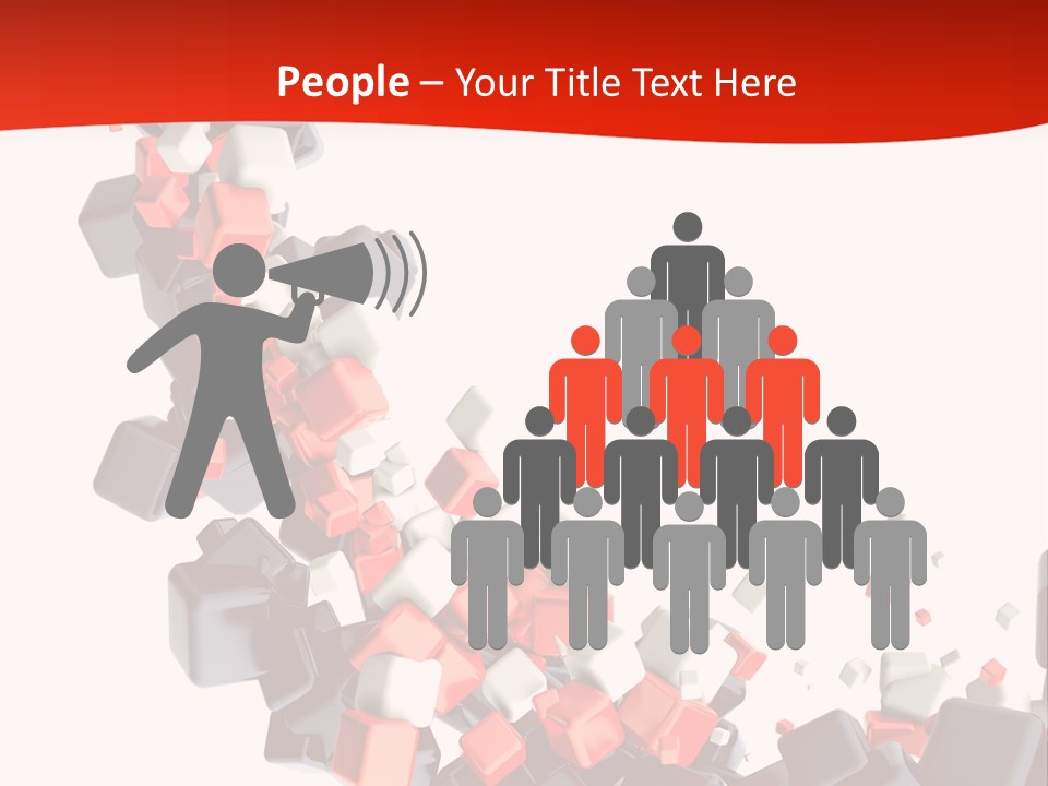 Decoration Chaos Cube PowerPoint Template