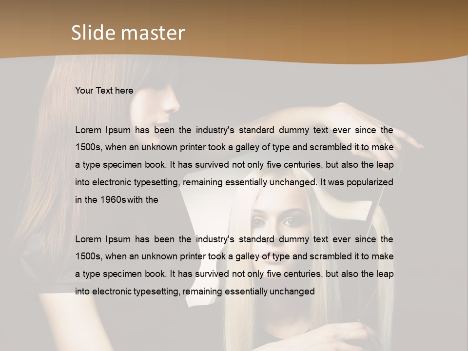 Hairdo Beautician Cosmetic PowerPoint Template