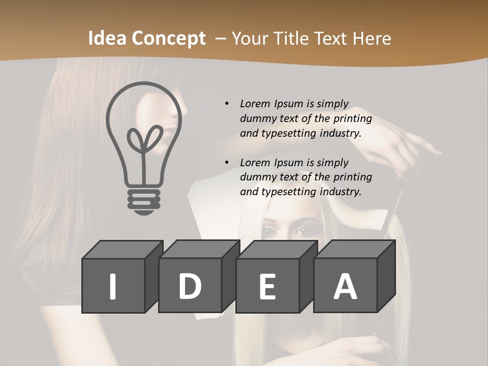 Hairdo Beautician Cosmetic PowerPoint Template