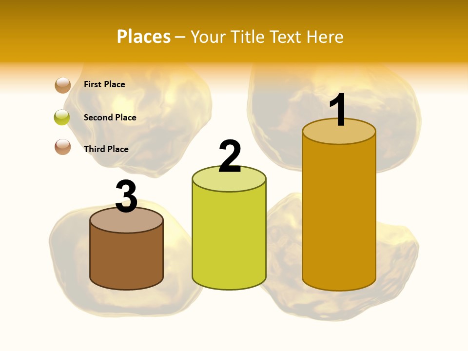 Steady Gold Cover Coin Metal PowerPoint Template